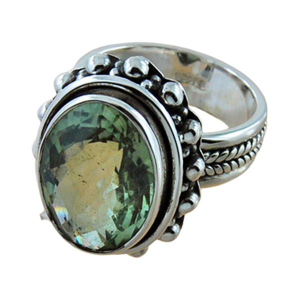 GREEN AMETHYST RING