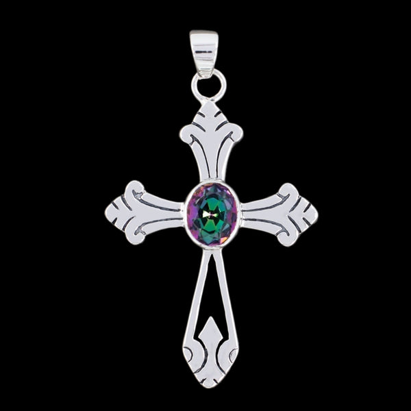 MYSTIC QUARTZ CROSS PENDANT