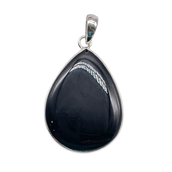 Onyx Teardrop Plain Pendant