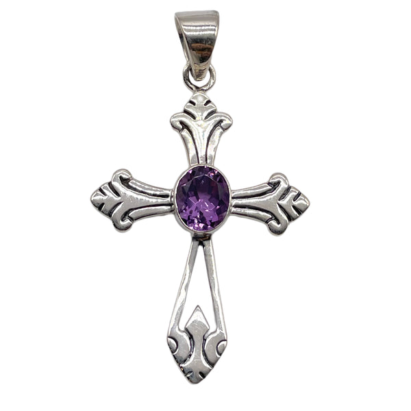 AMETHYST CROSS PENDANT