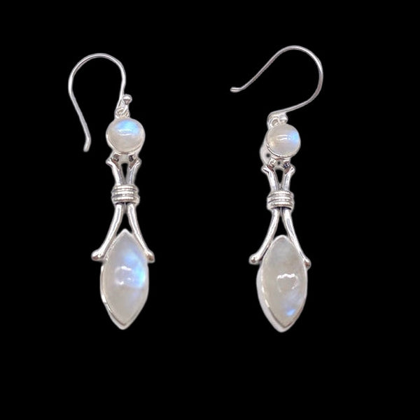 Rainbow Moonstone Earrings