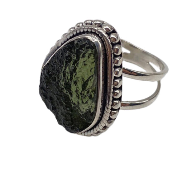 MOLDAVITE RING