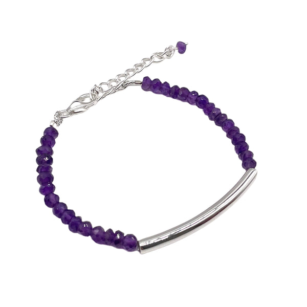 Amethyst Beaded Bracelet