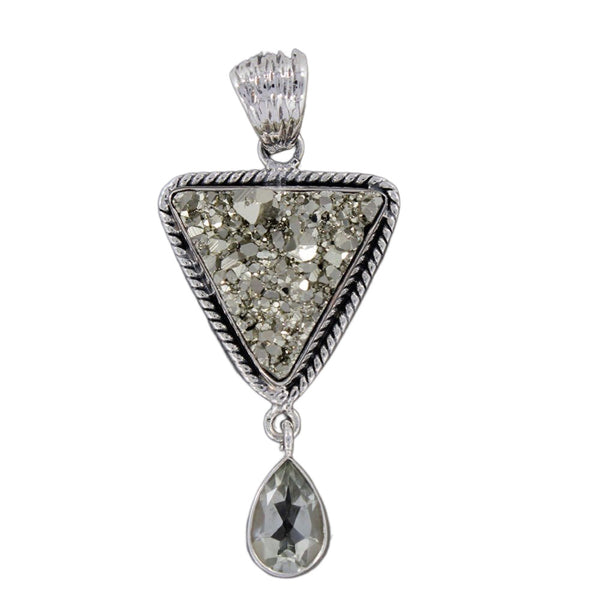 PYRITE DRUZY PENDANT