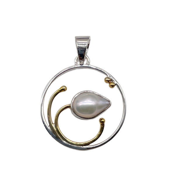 Two Toned Pearl Pendant