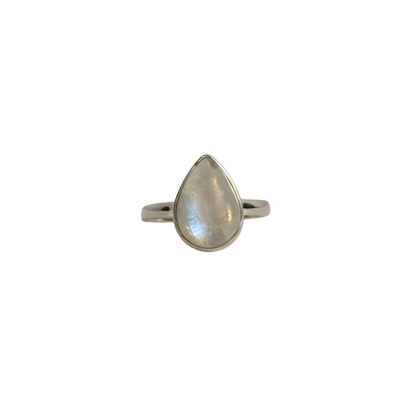 Rainbow Moonstone Ring