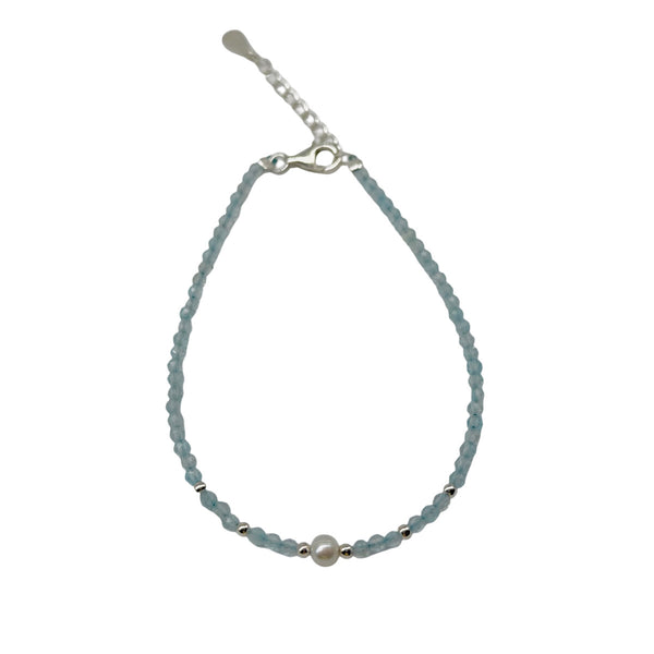 Blue Topaz Beaded Bracelet