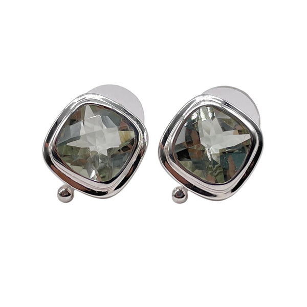 Green Amethyst Studs