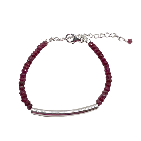 Ruby Beaded Bracelet