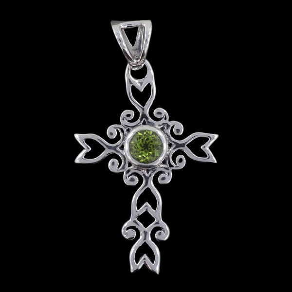 PERIDOT CROSS PENDANT