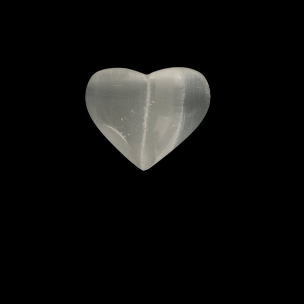 Selenite Heart 2.75” Crystal