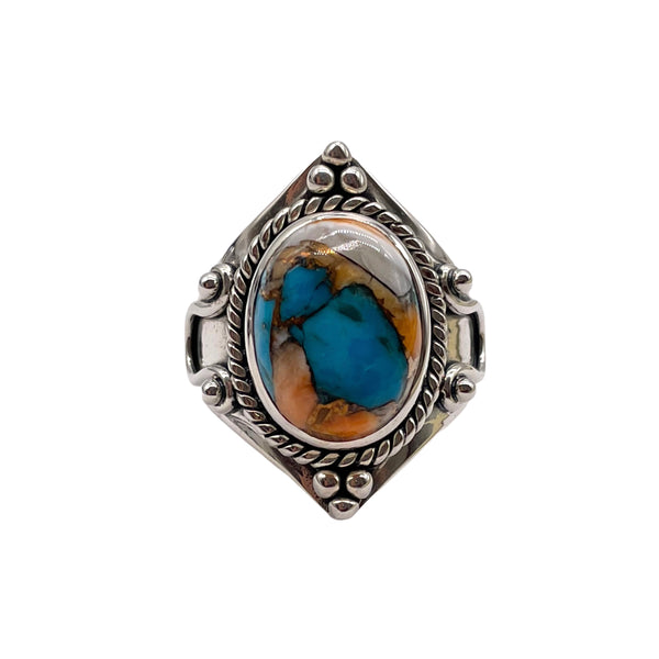 Spiny Oyster Turquoise Ring