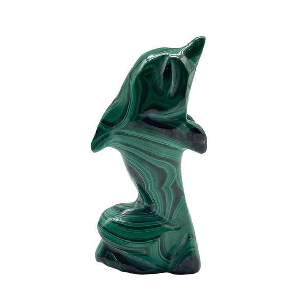 Carved Malachite Dolphin