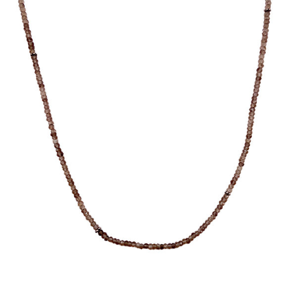 Smokey Quartz Beaded Necklace