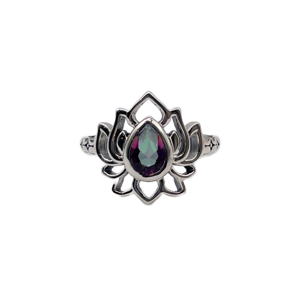 Mystic Quartz Lotus Ring