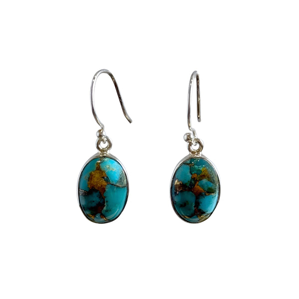 Blue Copper Turquoise Earrings