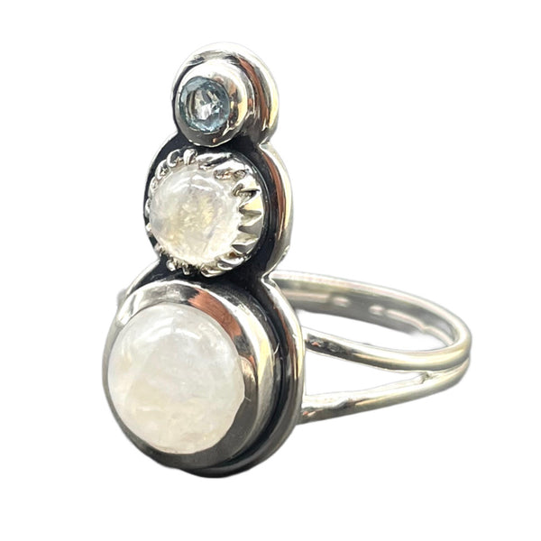 Rainbow Moon stone Ring