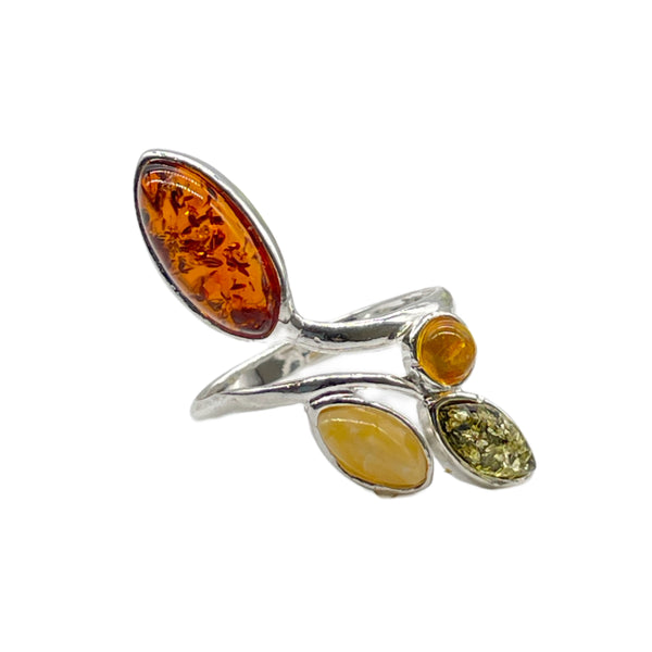 Multi Stone Amber Ring