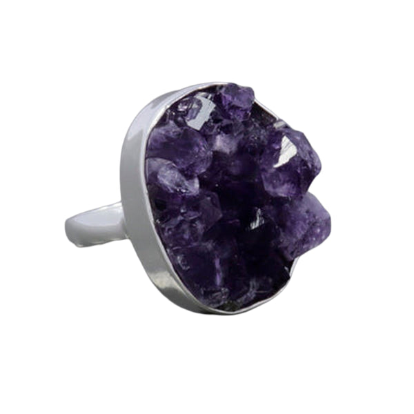 AMETHYST DRUSY RING