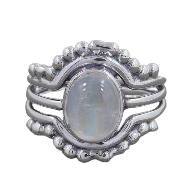 RAINBOW MOONSTONE RING