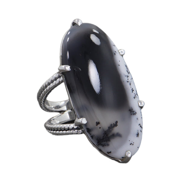 Dendritic Opal Ring