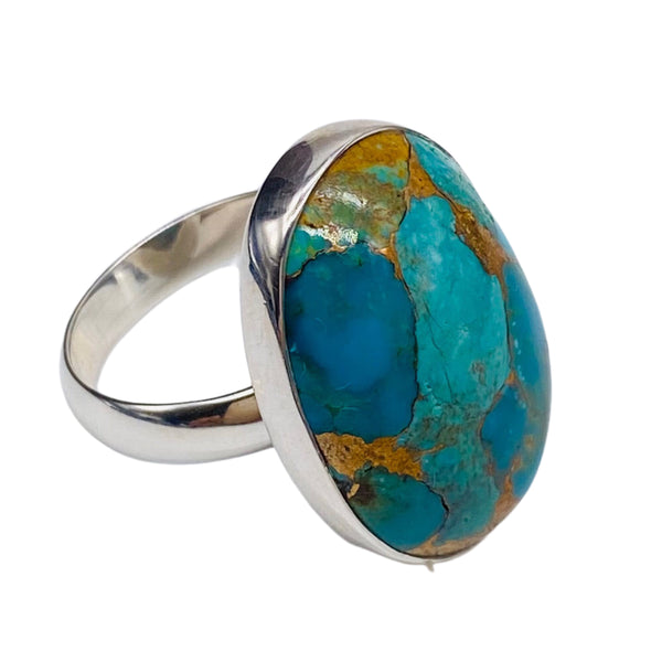 Blue copper Turquoise Ring