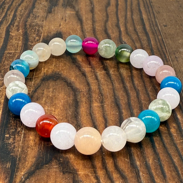 Banded Agate Stretch Bracelet 8mm