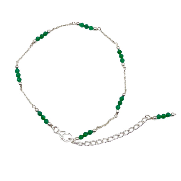 Green Onyx beaded anklet/bracelet