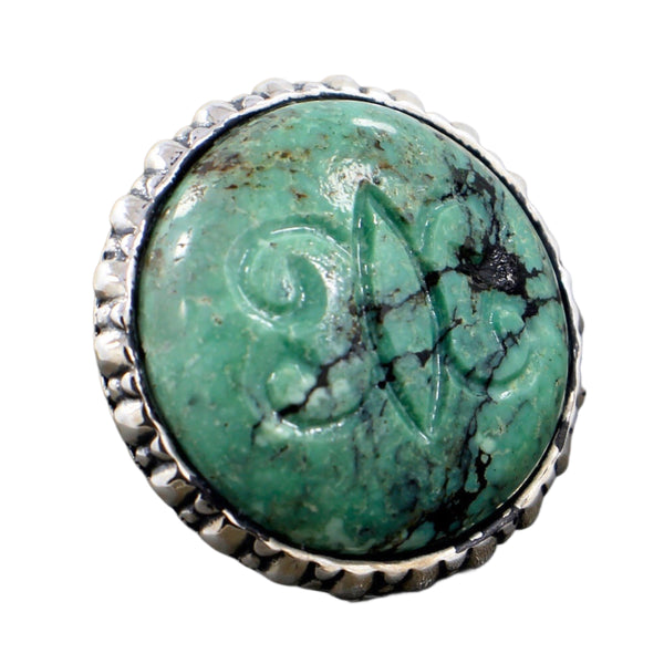 TURQUOISE CARVING RING