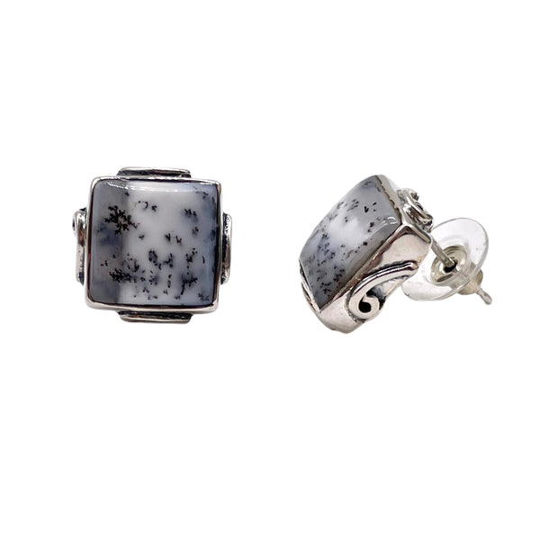 Dendritic Opal Studs