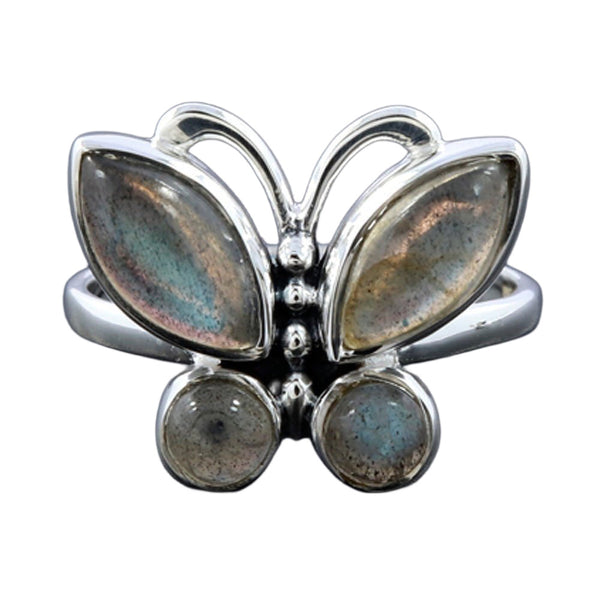 LABRADORITE BUTTERFLY RING