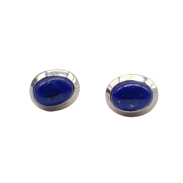 Lapis Lazuli Studs- Oval