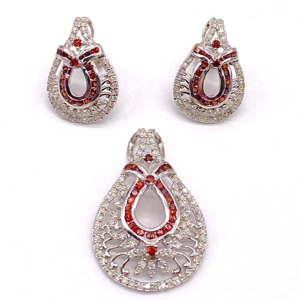 Diamond Garnet Set