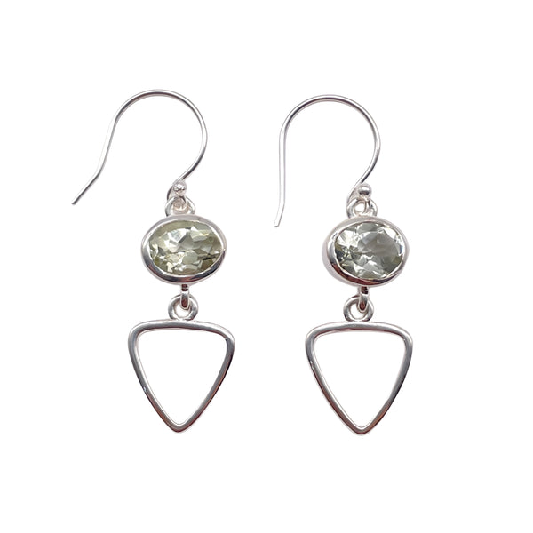 Green Amethyst Earrings