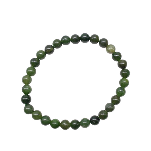 Canadian Jade 6mm Stretchable Beaded Bracelet