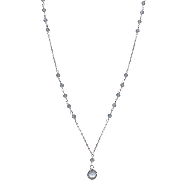 Blue Topaz Necklace -Round