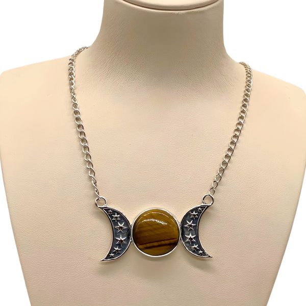 Tiger's Eye Moon Necklace