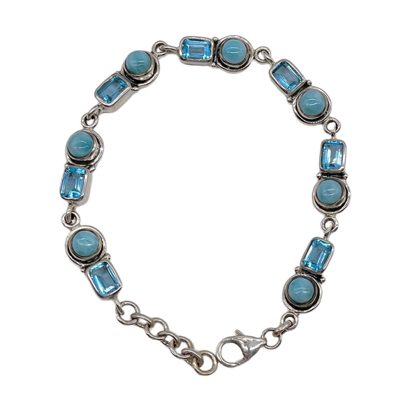 Larimar with blue topaz Bracelet