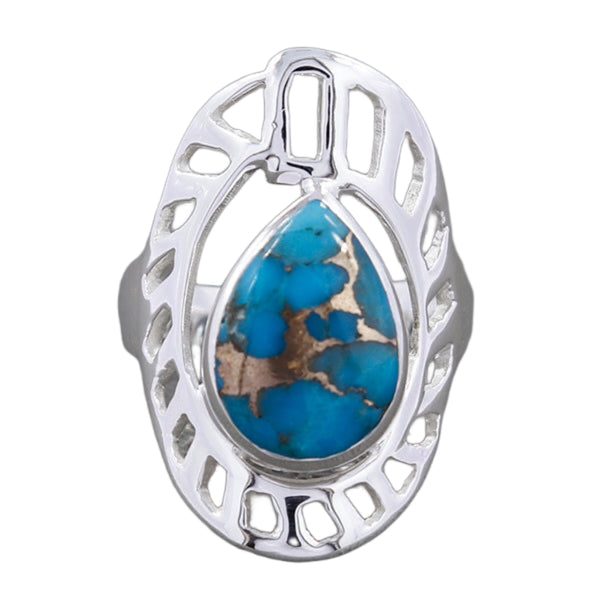 Blue Copper Turquoise Ring