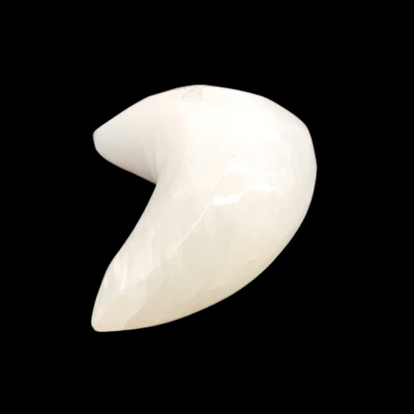 Selenite carved Moon crystal