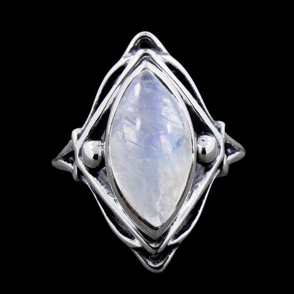 Rainbow Moonstone Ring