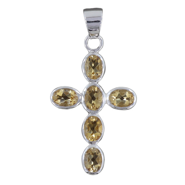 Citrine Cross Pendant