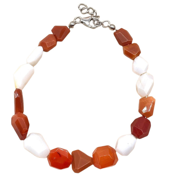 Fire Opal Beaded Bracelet