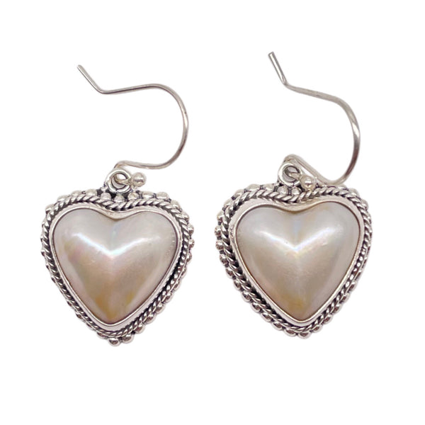 Pearl Heart Earrings