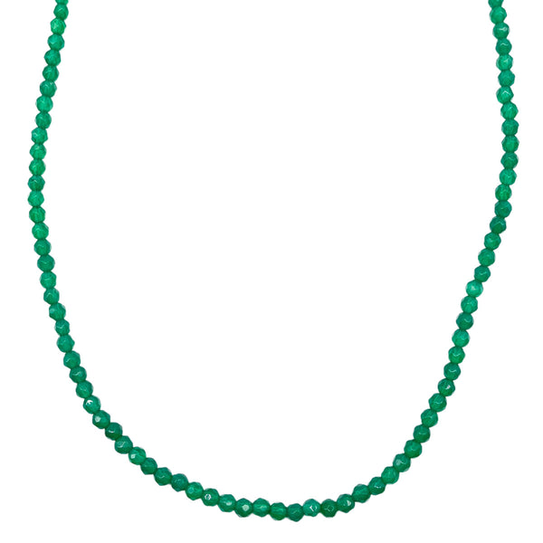 Green Onyx Faceted Beaded Necklace