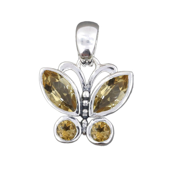 CITRINE BUTTERFLY PENDANT