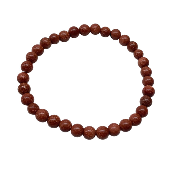 Goldstone Stretchable Bead Bracelet 6mm