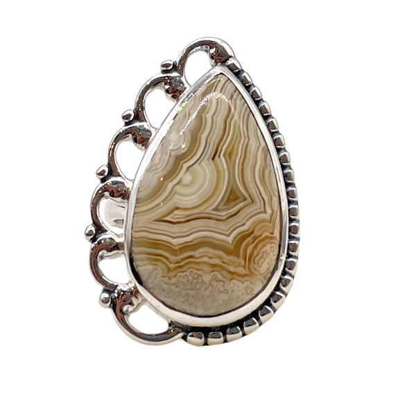 Crazy Lace Agate Ring