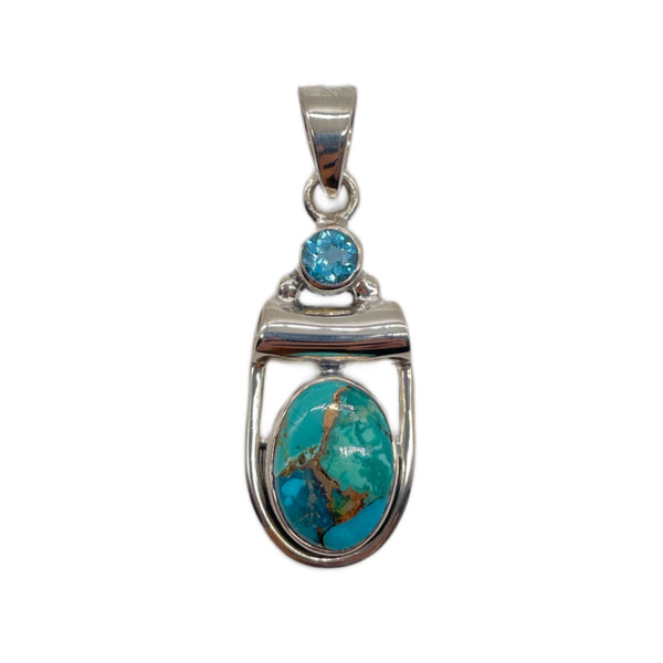 Blue Copper Turquoise Pendant