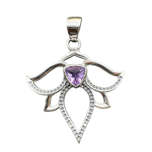 Amethyst Lotus Pendant